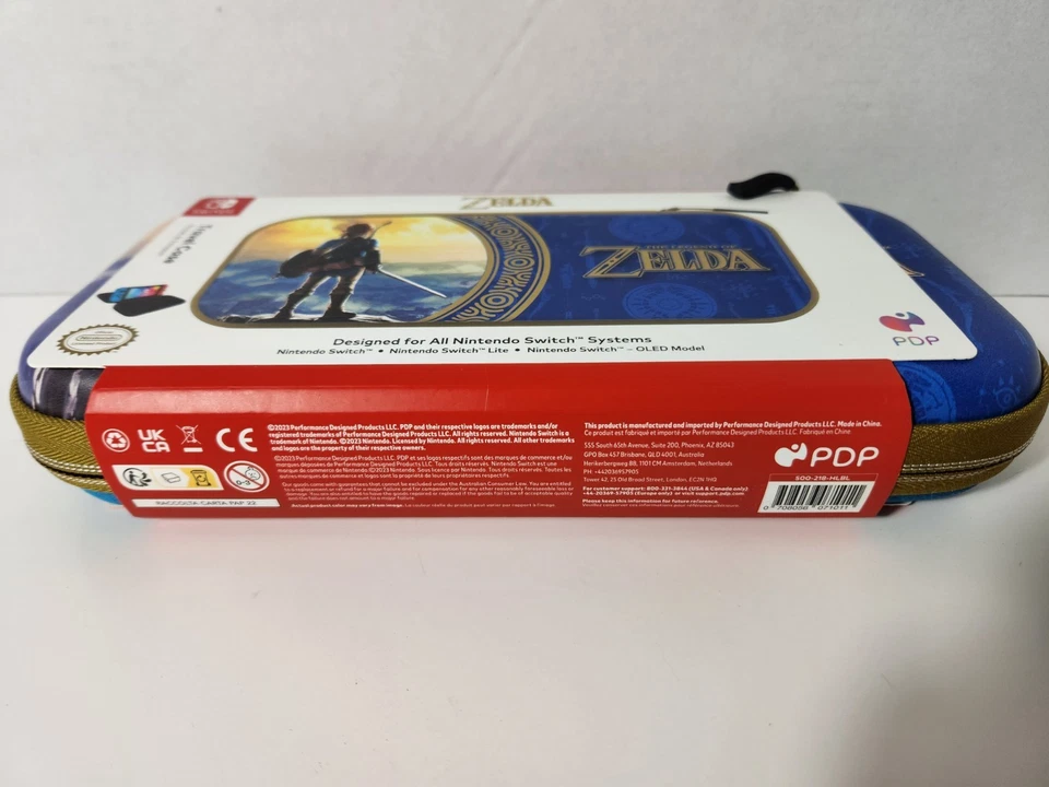 PDP Slim Deluxe Travel Case For Nintendo Switch OLED "Zelda Hyrule Blue" (NEW). - Image 3 of 3