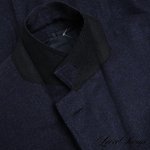 #1 MENSWEAR Sartoria Carrara NMWA Marling Evans Indigo Speckled Tweed Jacket 48 - Picture 5 of 10