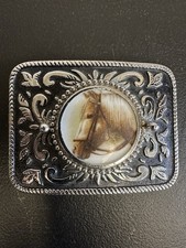 Vintage Western Horse Belt Buckle