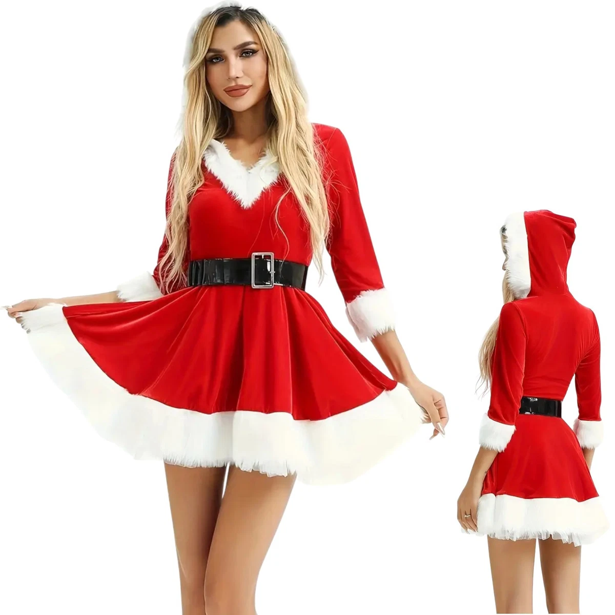 Surttan Baby Doll Lingerie Donna Babydoll Sexy Con Natalizio Costume Babbo Natale Sexy Hot Completino Intimo Hot Intimo Sexy Costumi Natale Donna Lingerie Sexy Donna Pigiama Donna Natalizio 128757114 - Foto 14