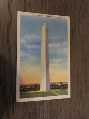 Post Card Washington Monument Washington DC Used 1942 Vintage 