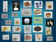 assortment of dollhouse/miniature food  kitchen/dining accessories