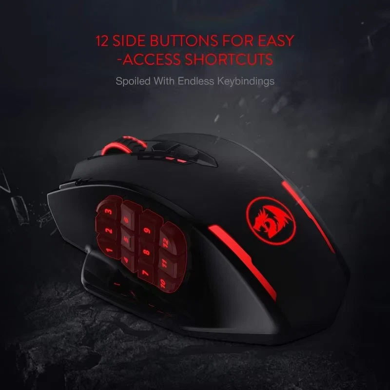 Redragon M913 Gaming 16000 DPI Wired 2.4Ghz Wireless RGB Optical Gamer Mice 16 P - Image 3 of 4