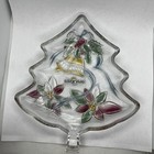 SAVOIR VIVRE Holiday Spirit Art Glass Christmas Tree Server Candy & Nut Dish