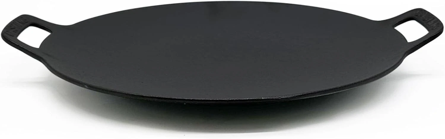 13-Inch Korean BBQ Grill Pan Cast Iron Griddle Indoor & Outdoor Stovetop Use