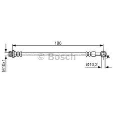 BOSCH Bremsschlauch hinten rechts außen für Nissan Leaf ZE0 1 987 481 712