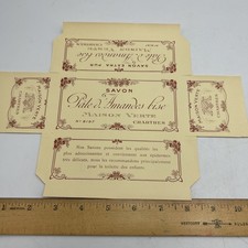 Vintage, Unused, French Art Deco PATE D'AMANDES LISE Soap Box Label