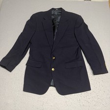 VTG Polo University Club Ralph Lauren Navy Blazer Gold Buttons USA 44R