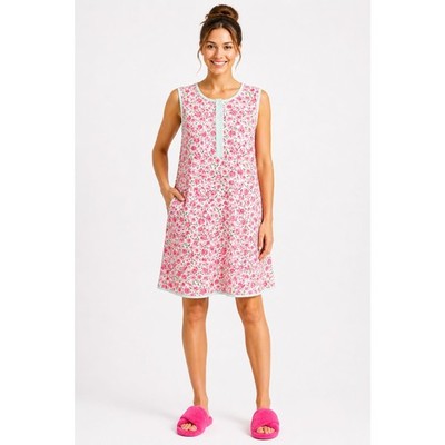 SweetHoney ''Covered In Roses'' Sleeveless Lounge Dress Pajama with Pockets Sz M