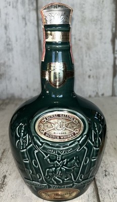 Royal Salute 21 Year Porcelain Decanter & Velvet Bag Chivas Regal Collectible