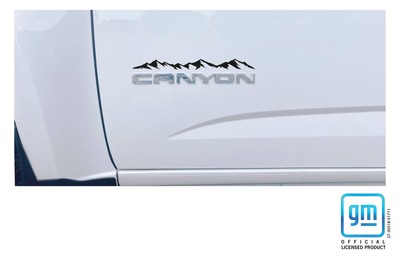 GMC Canyon Gloss Black Mountain Range Emblem Enhancement Decals Set of 3
