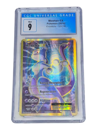 Mewtwo EX 103/108 Evolutions Full Art CGC 9 Mint 7058