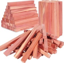 50PCS Cedar Sticks, 100 Aromatic Red Cedar Blocks for Closet Storage, Wardrobe,