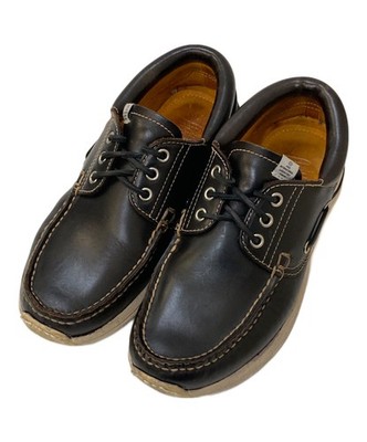 VISVIM AMERICANA DECK-FOLK Deck Shoes/ Black/ Size: 26cm