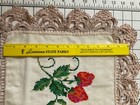 Vintage Antique look Lace Cross Stitch Panel Strawberry embroidery — photo 9