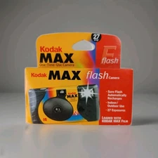 Kodak Max Flash Disposable 35mm Camera 27 Exposures Sealed Box new expired 