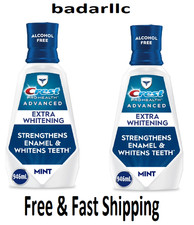 Crest Pro-Health Advanced Mouthwash, Alcohol Free, Extra Whitening, Pack of 2