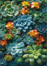 Diamond Painting Set für Erwachsene-Sukkulente Diamond Painting Kits,5D 