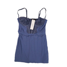 Urban Outfitters Modern Love Bustier Mini Slip Dress Blue Women's Small