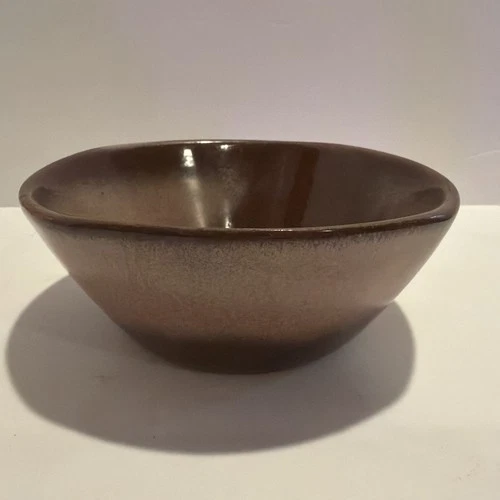 Frankoma Pottery Brown 5XL Soup Bowl Plainsman Brown Made In USA.