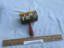 Vintag 1950's Metal Noise Maker New Years T Cohn USA Clowns Dancing Couples nice