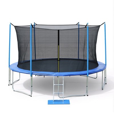 Aoodor 10FT Outdoor Trampoline with Enclosure Inner-Safety Net & Ladder for Kids