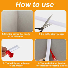 3M TPE Skirting Board Trim Self Adhesive, Beading for Laminate Flooring, Caul...