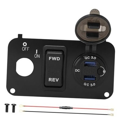 3 in 1 Multifunctional Integrated Panel with DC 12V-48V Dual QC3.0 USB Fast