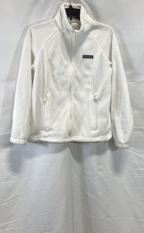 Columbia Women's Benton Springs Full Zip Fleece Jacket White Petite Sz PM