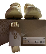 On Running Cloud 6 Women  s Size 6 W Castor/Ivory Sneakers   New in Box NEW