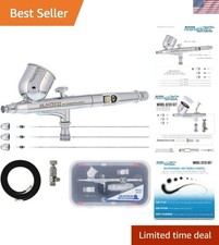 Professional G233 Dual Action Airbrush with 3 Nozzles for Precision Painting