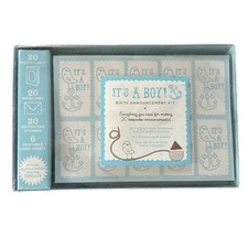 Baby Shower It's A Boy Birth Announcement Blue Kit - New Sealed