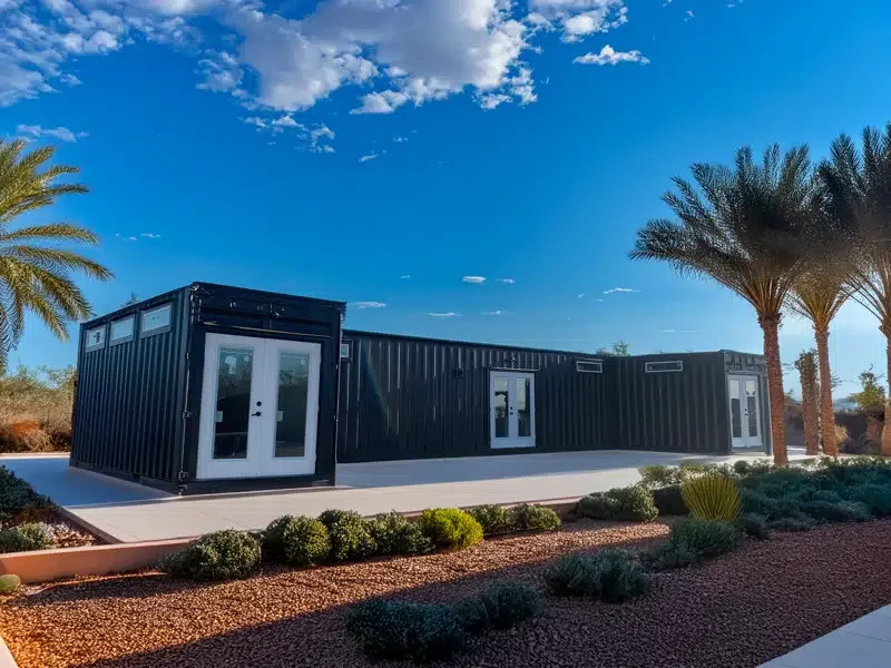 Multi bedroom Shipping Container Home 640 sq ft, 2 bedroom with a U-shape 3 wing