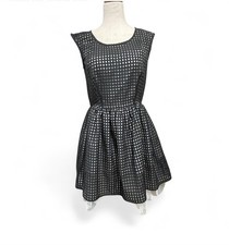 Chetta B. Black  White A-line Organza/tulle Dress Women's size 6 Whimsigoth Hoco