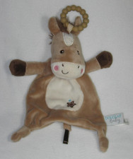 Douglas Baby Horse Pony Security Blanket Lovey Teether Plush Brown Star