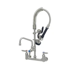 T&S Brass Eversteel Pre-Rinse Unit w/ 8" Swing Nozzle & Lever Handles
