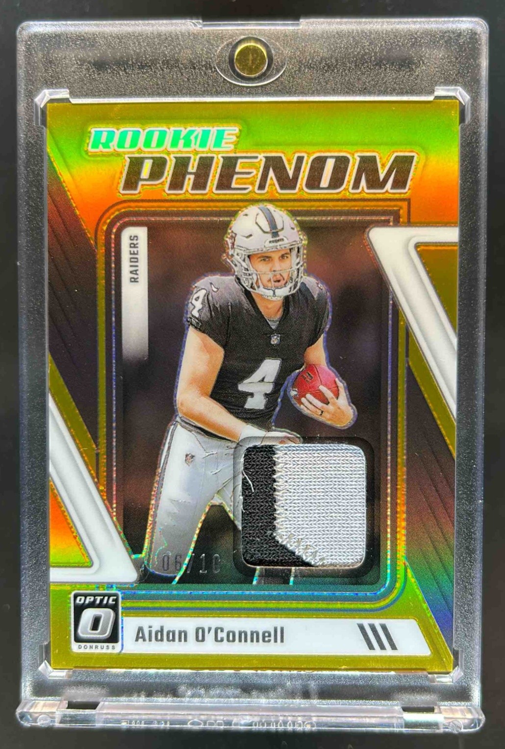 Aidan O'Connell Panini Donruss Optic Rookie Phenoms Relics #RPAO Gold