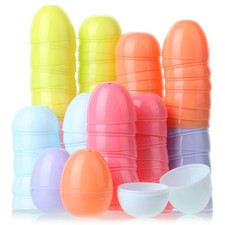Plastic Easter Eggs 48 Pack Fillable Bright Color 2.3" Party Egg Hunt Set