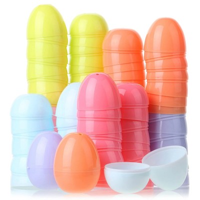 Plastic Easter Eggs 48 Pack Fillable Bright Color 2.3'' Party Egg Hunt Set