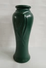Vtg Haeger Pottery 9" Flowing Ribbon Vase Dark Emerald Green Perfect Condition!