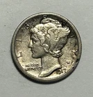 1917 D MERCURY DIME XF