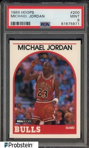 ​Michael Jordan 1989 NBA Hoops Card #200 PSA 9 MINT Chicago Bulls