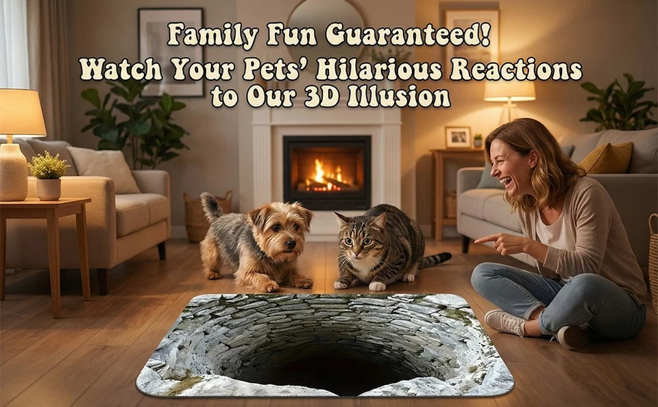 Ковры Muti-Design 3D оптическая иллюзия, пугайтесь, ковер, который выглядит как отверстие - Изображение 3 из 4