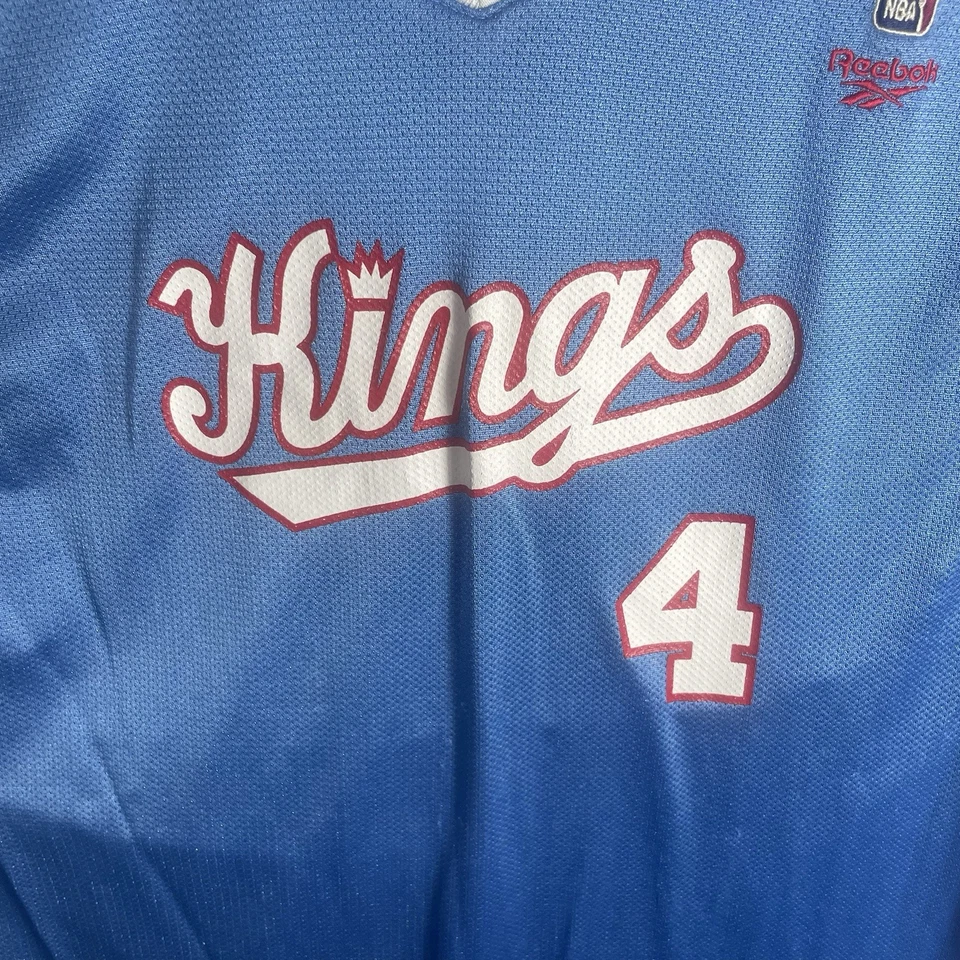 Camiseta deportiva vintage Chris Webber Sacramento Kings Reebok niños XL 18-20 azul claro  Foto 4 de 4
