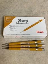 12-PACK Pentel Sharp 0.9mm Automatic Mechanical Pencil Yellow Barrel P209G