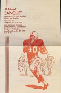 VTG Program 23rd Banquet R A Long Football Players Coaches Longview WA BPOE