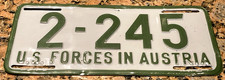 1954 United States Forces Austria License Plate 2245 RARE US Military Army Post