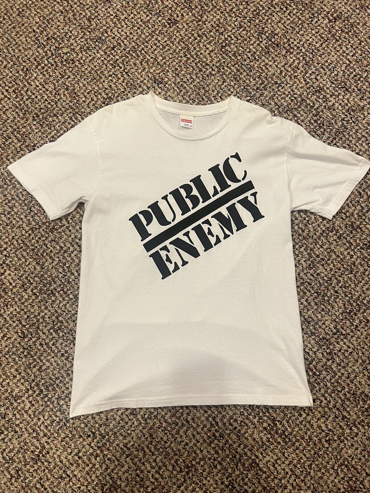 Supreme X Undercover Public Enemy Blow Your Mind T-Shirt White Black Sz M