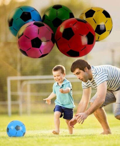 8" Inflatable Football Kids Sports Beach Ball Pool Toys Games Party Bags Fillers - Picture 3 of 33