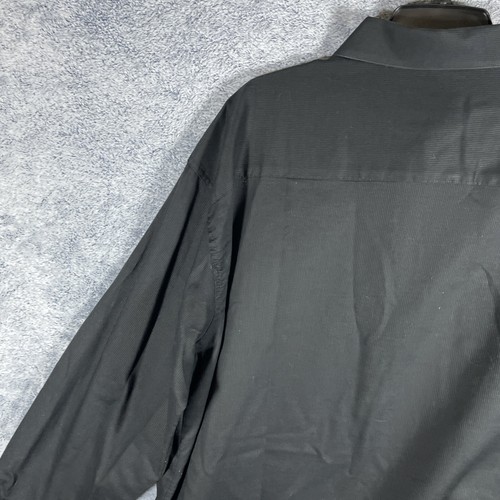 Camisa negra con botones Kenneth Cole Reaction vintage para hombre talla 17,5 36-37 XL - Imagen 12 de 17